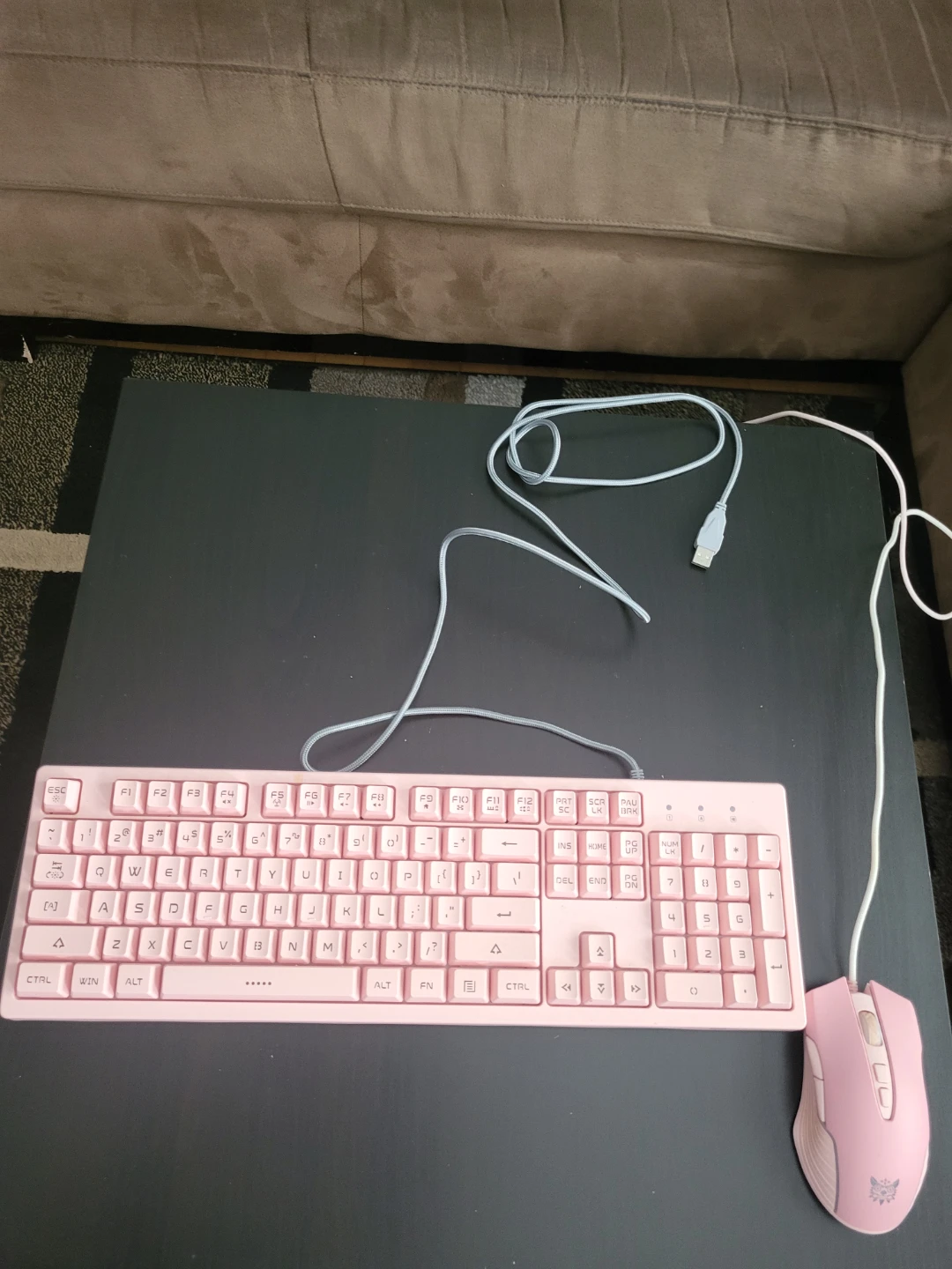 Pink Wired Keyboard and Mouse Combo - photo 3