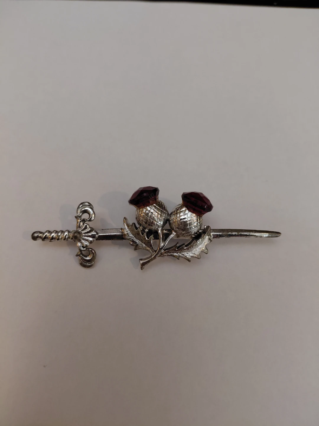 Scottish Thistle Brooch with Sword Pin - photo 4