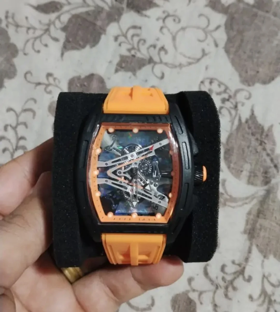 Skeleton Dial Watch - Orange - photo 4