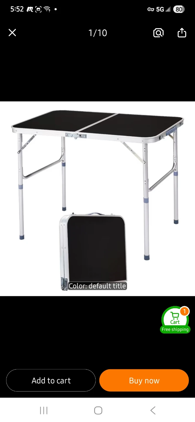 NEW 3ft Folding Aluminum Table - photo 2
