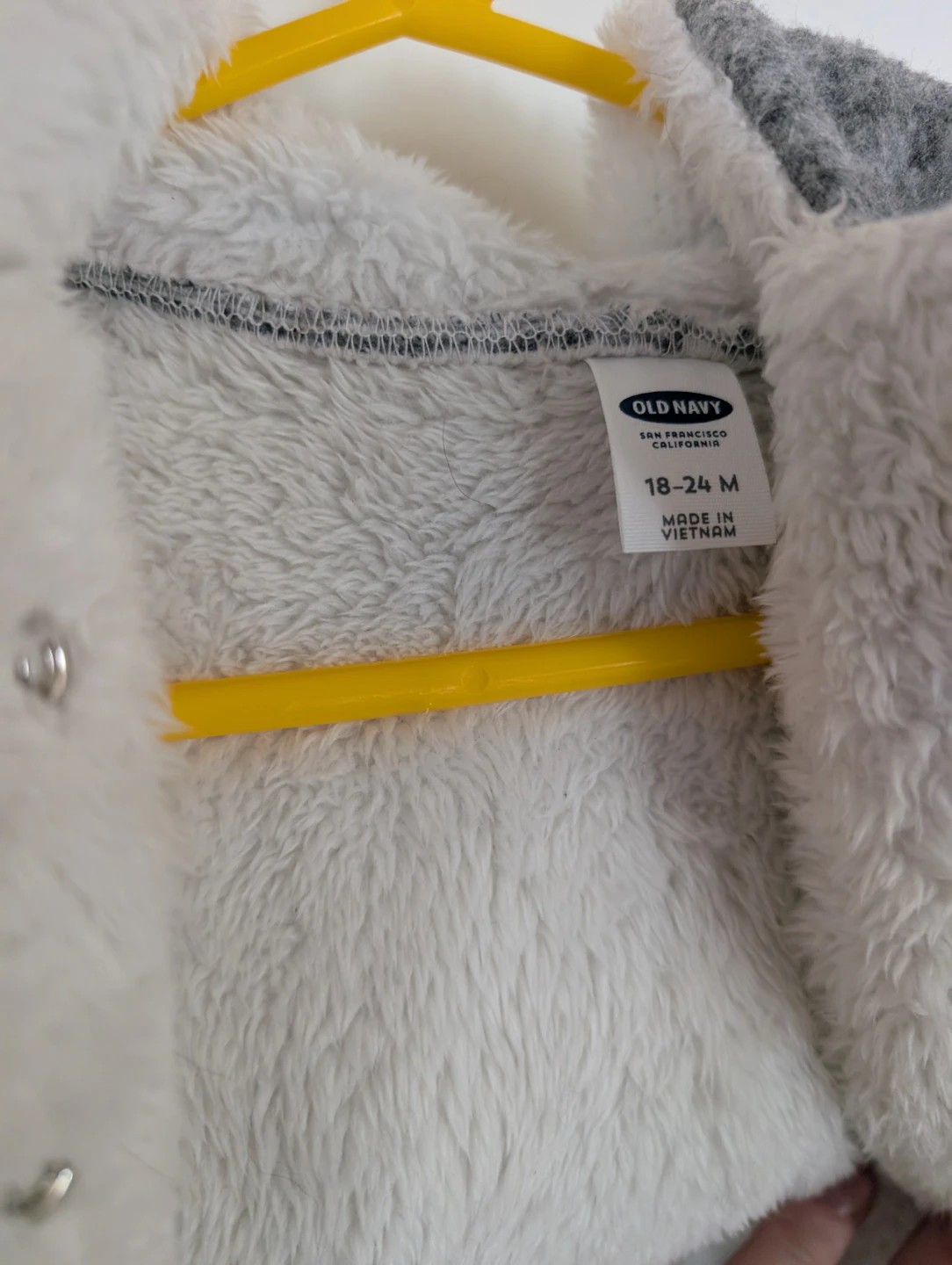 Old Navy Grey Fleece Lined Coat 18-24 Months - photo 4