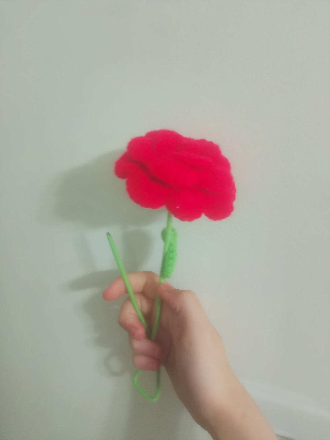 Handmade Crochet Red Rose