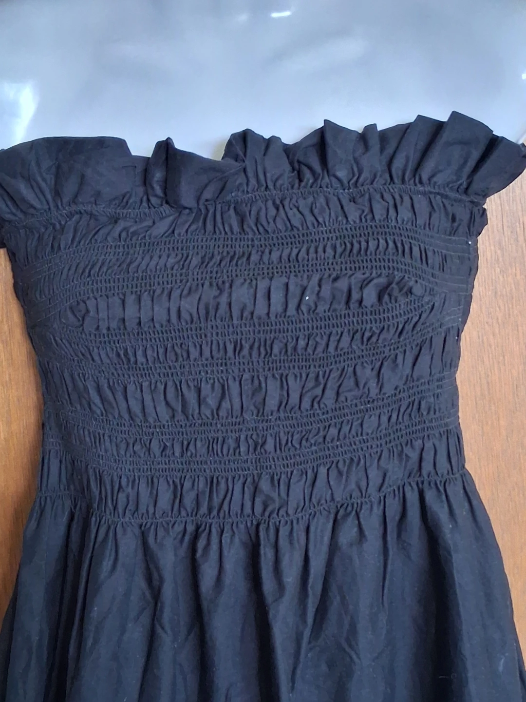 H&M Black strapless smocked maxi dress - photo 2