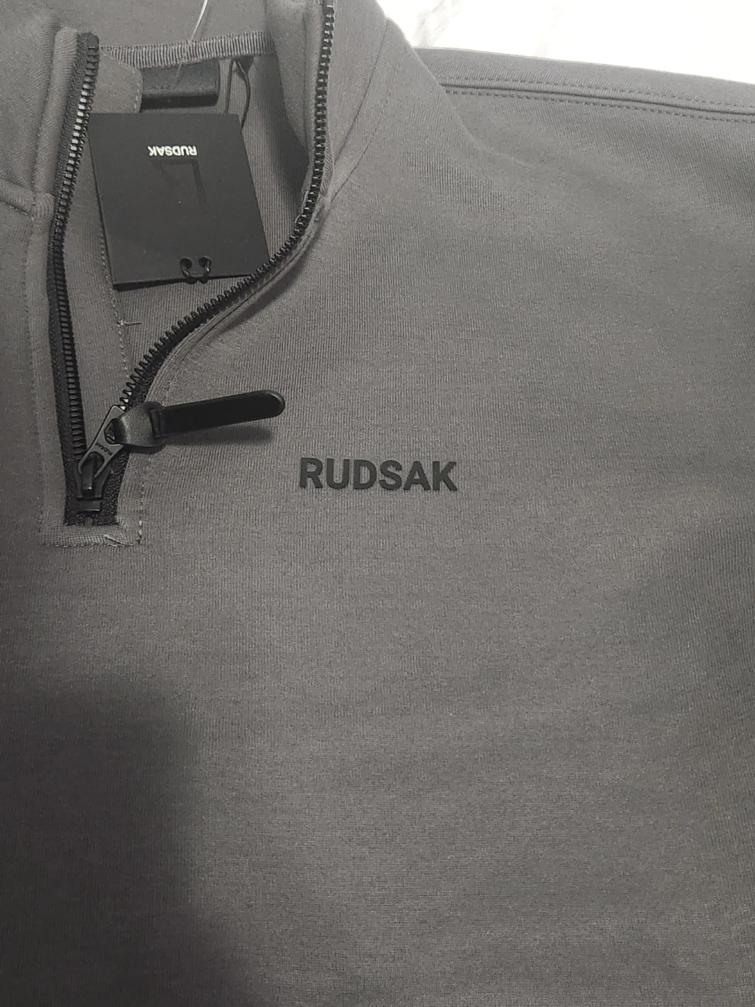 RUDSAK Dark Grey 1/4 Zip Pullover Sweater - Size P/S - photo 2