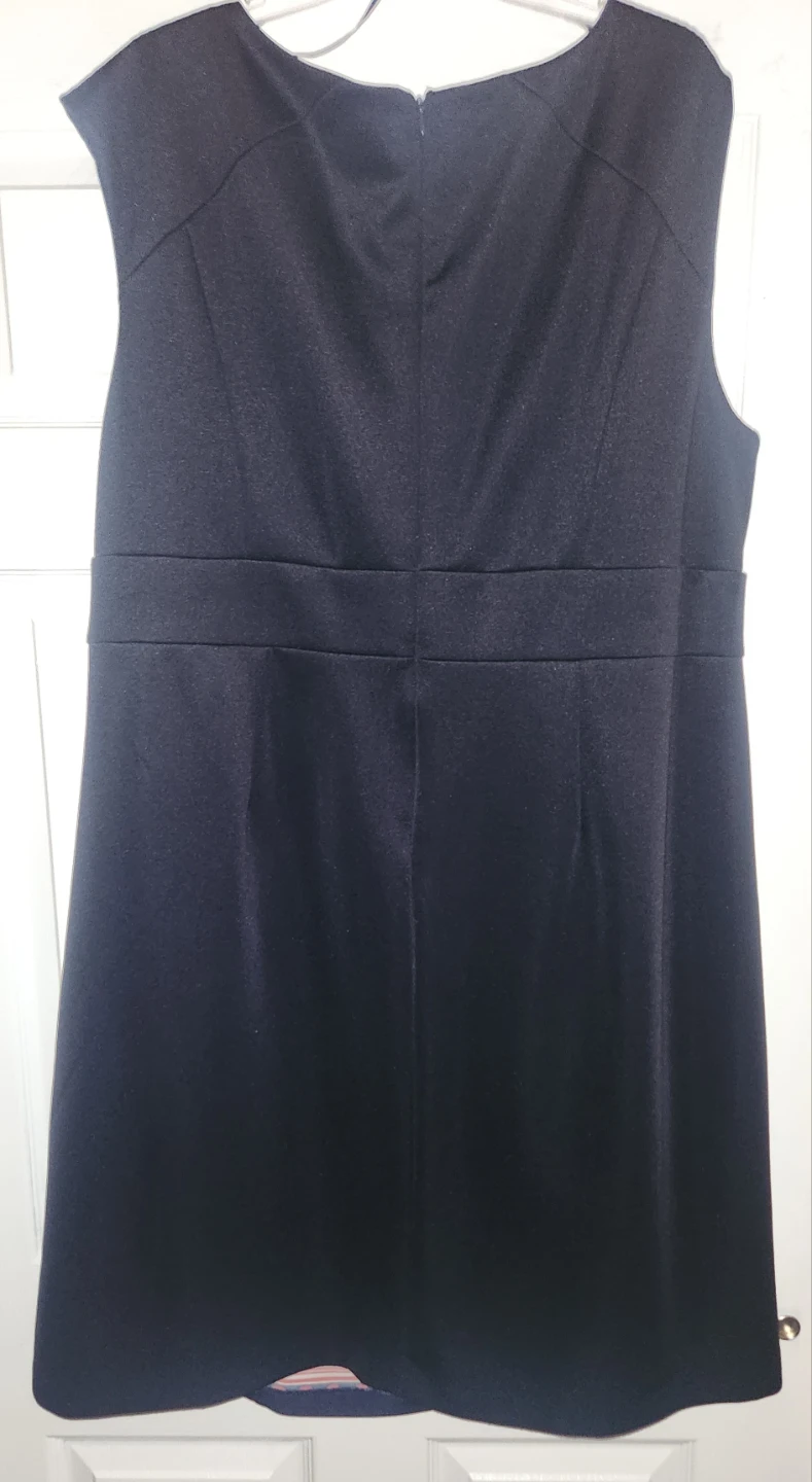 Dressbarn Women's Navy Blue Sheath Dress Size 22 - photo 3