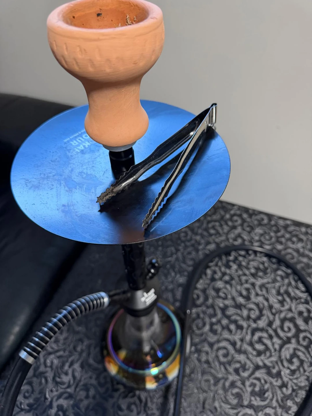 Shisha Hookah Pipe Set with Charcoal Tongs