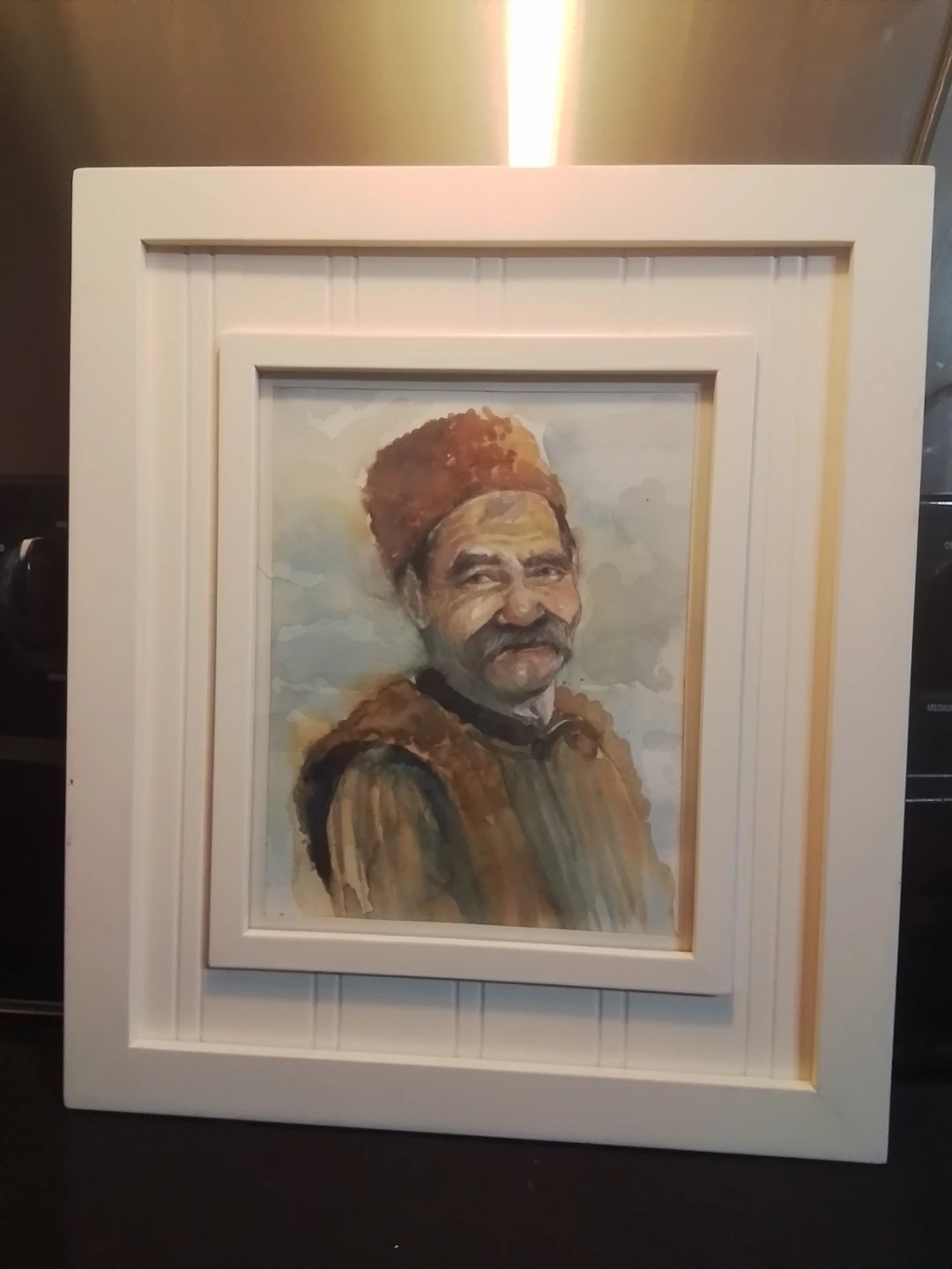 Charming Original Watercolor Portrait – Eldest Man