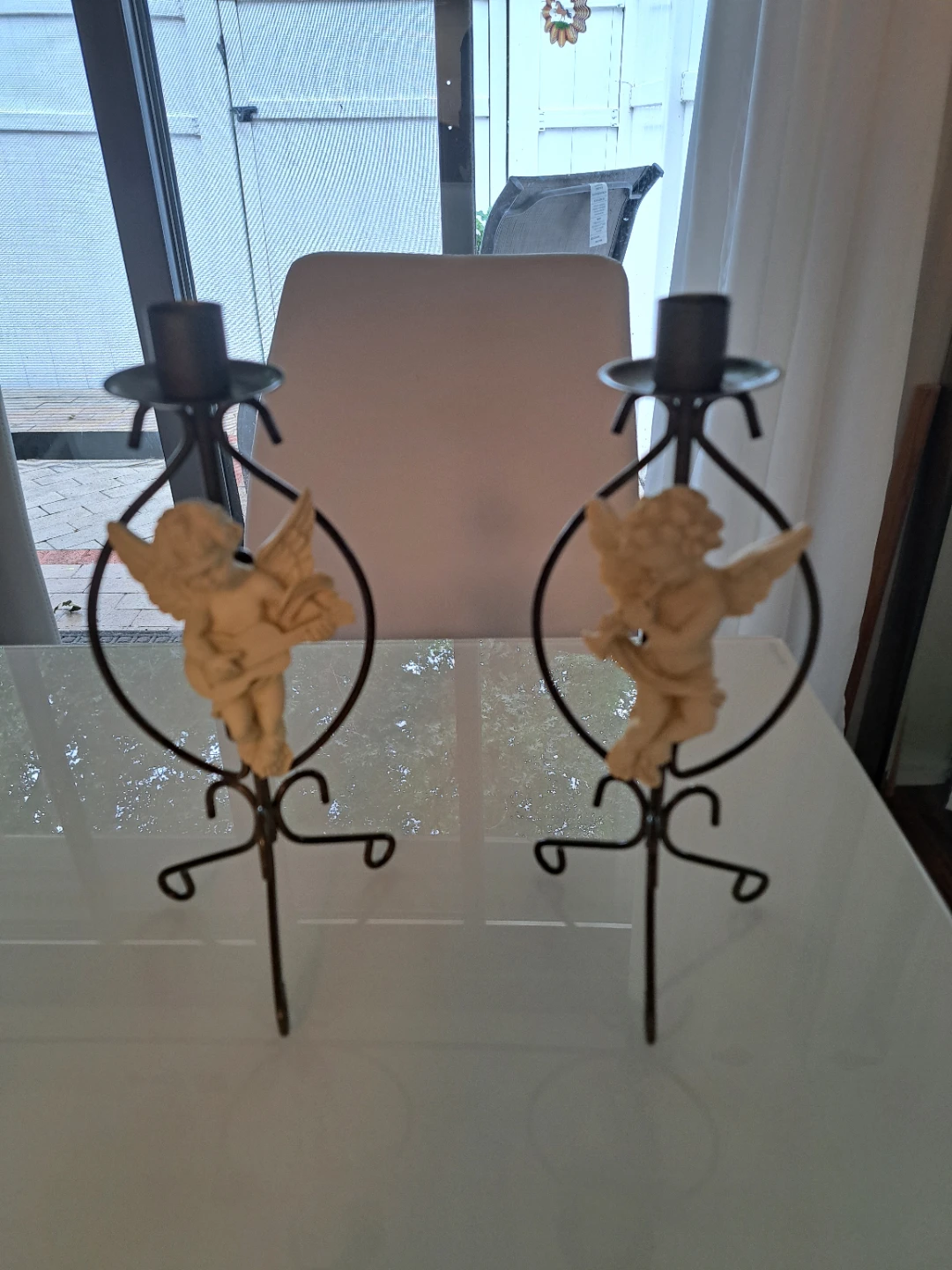 Pair of Cherub Candlestick Holders