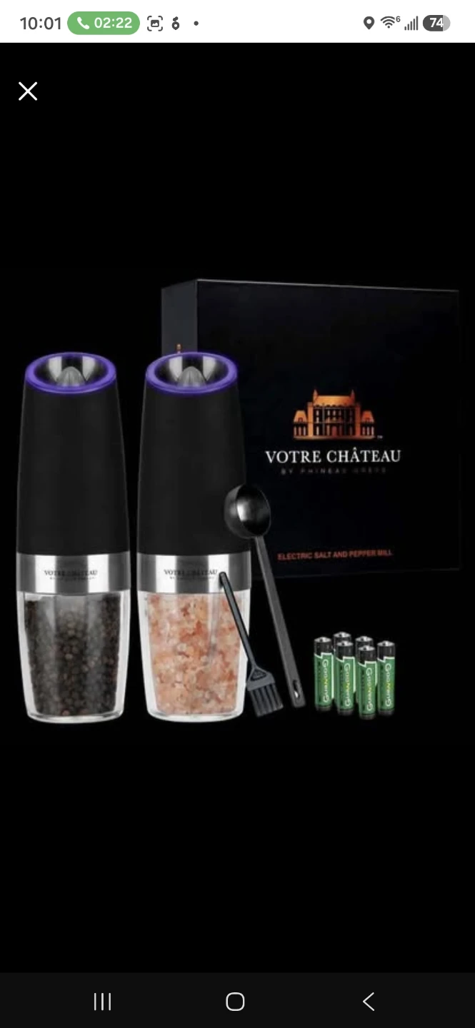New Electric Salt & Pepper Mill Set of 2 - photo 3