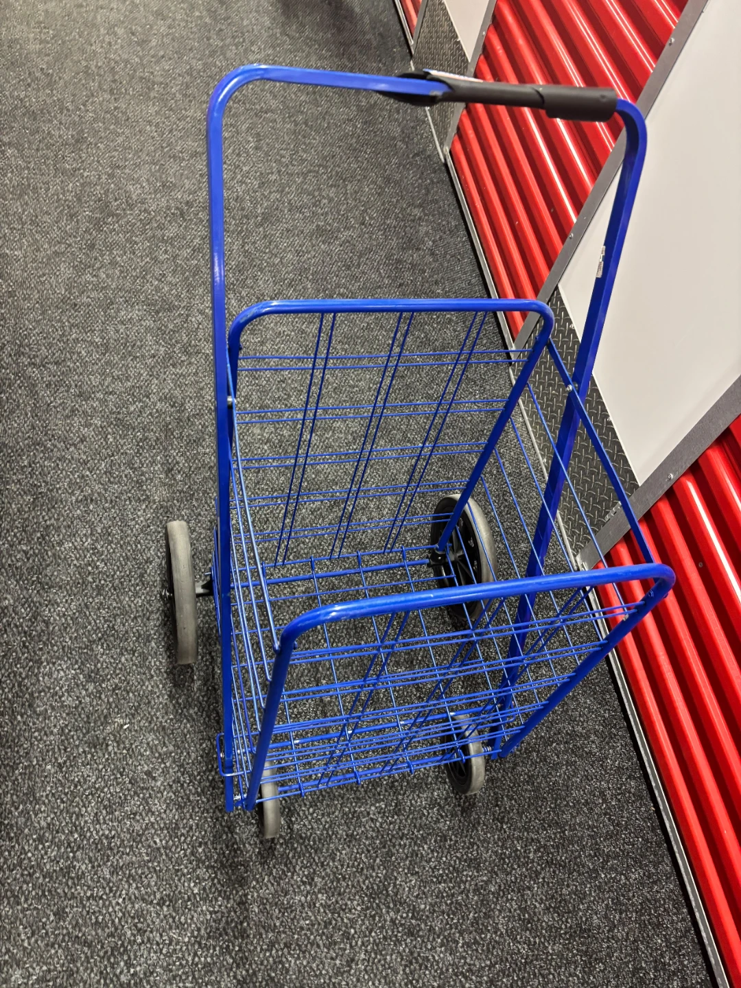 Blue Rolling Shopping Cart - photo 3
