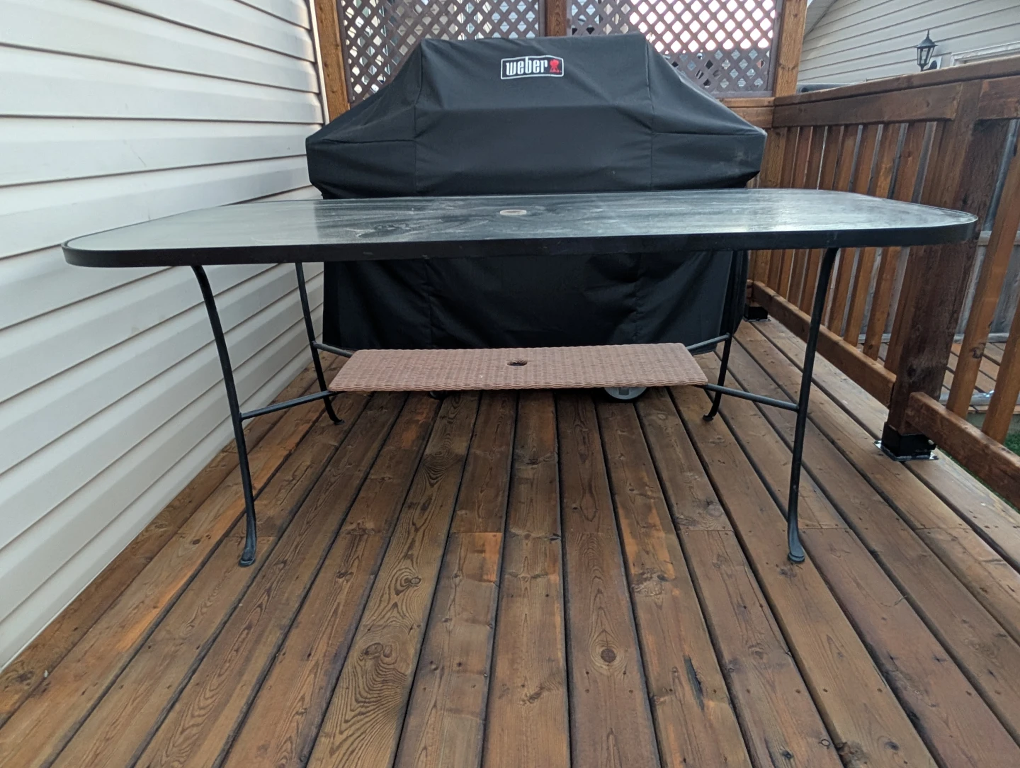 Patio Dining Set with Glass Table, Umbrella and Cushions - photo 4