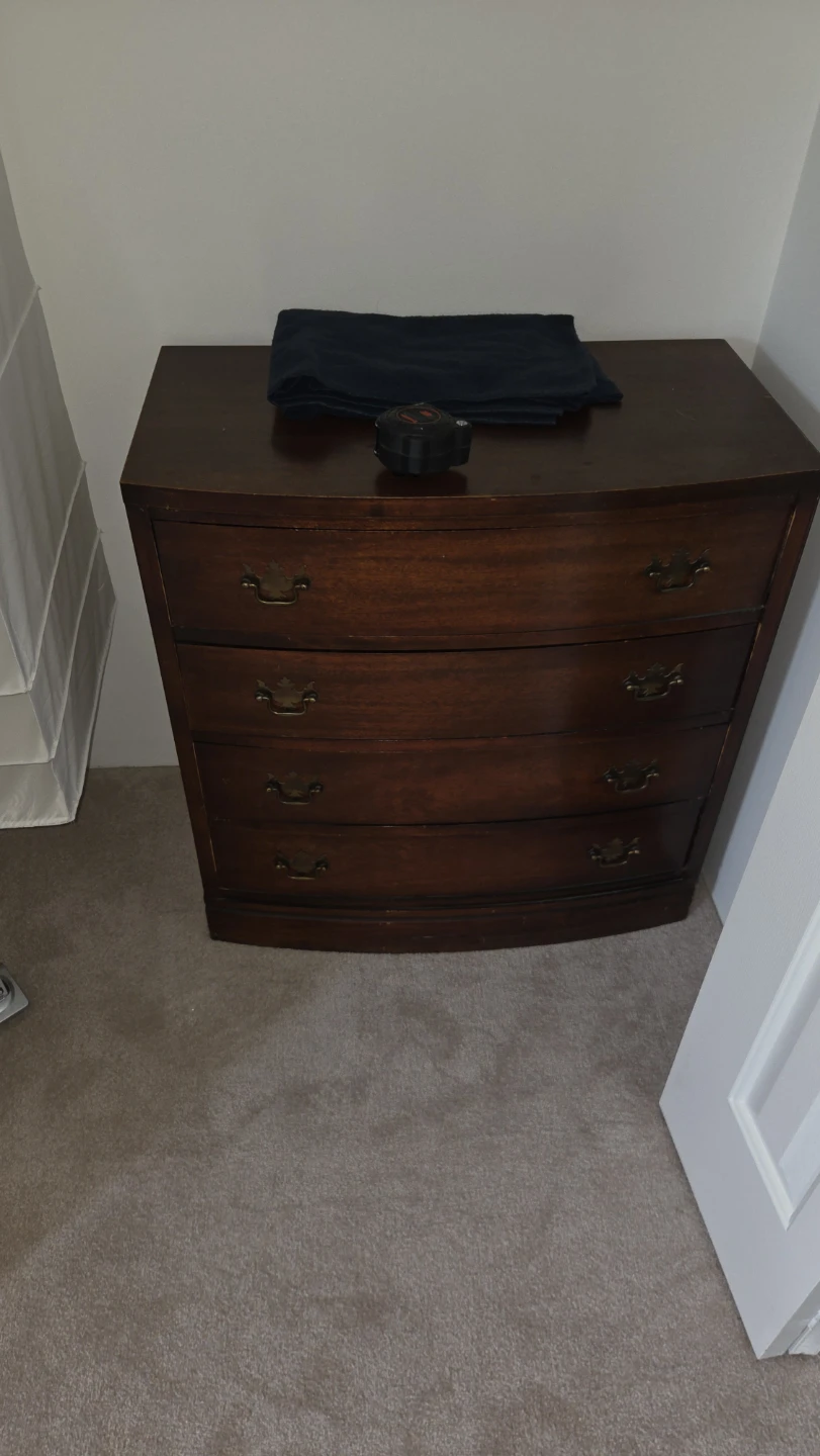 Vintage Wooden Dresser with 4 Drawers - photo 3