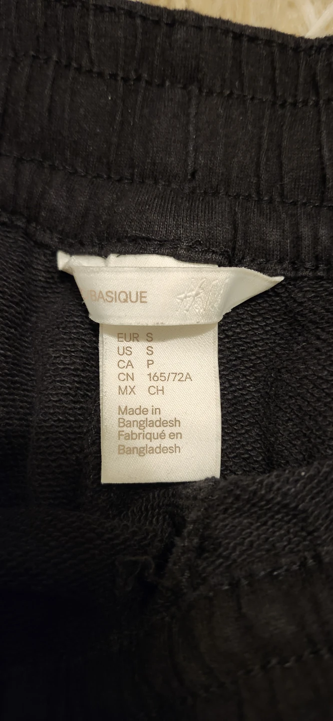 H&M Basique Black Drawstring Shorts Small - photo 2