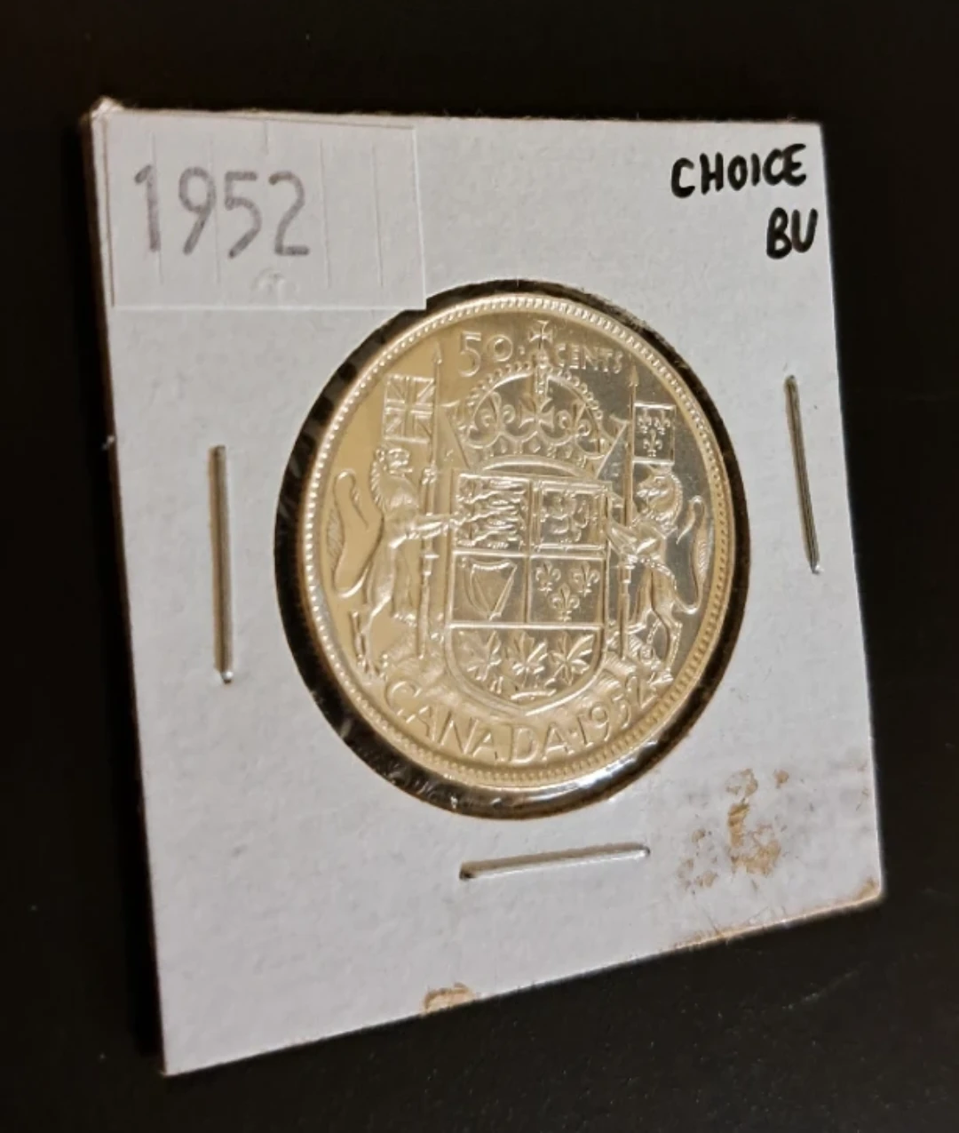 1952 Canada 50 Cent, Silver Coin. High Grade, Choice BU! - photo 2