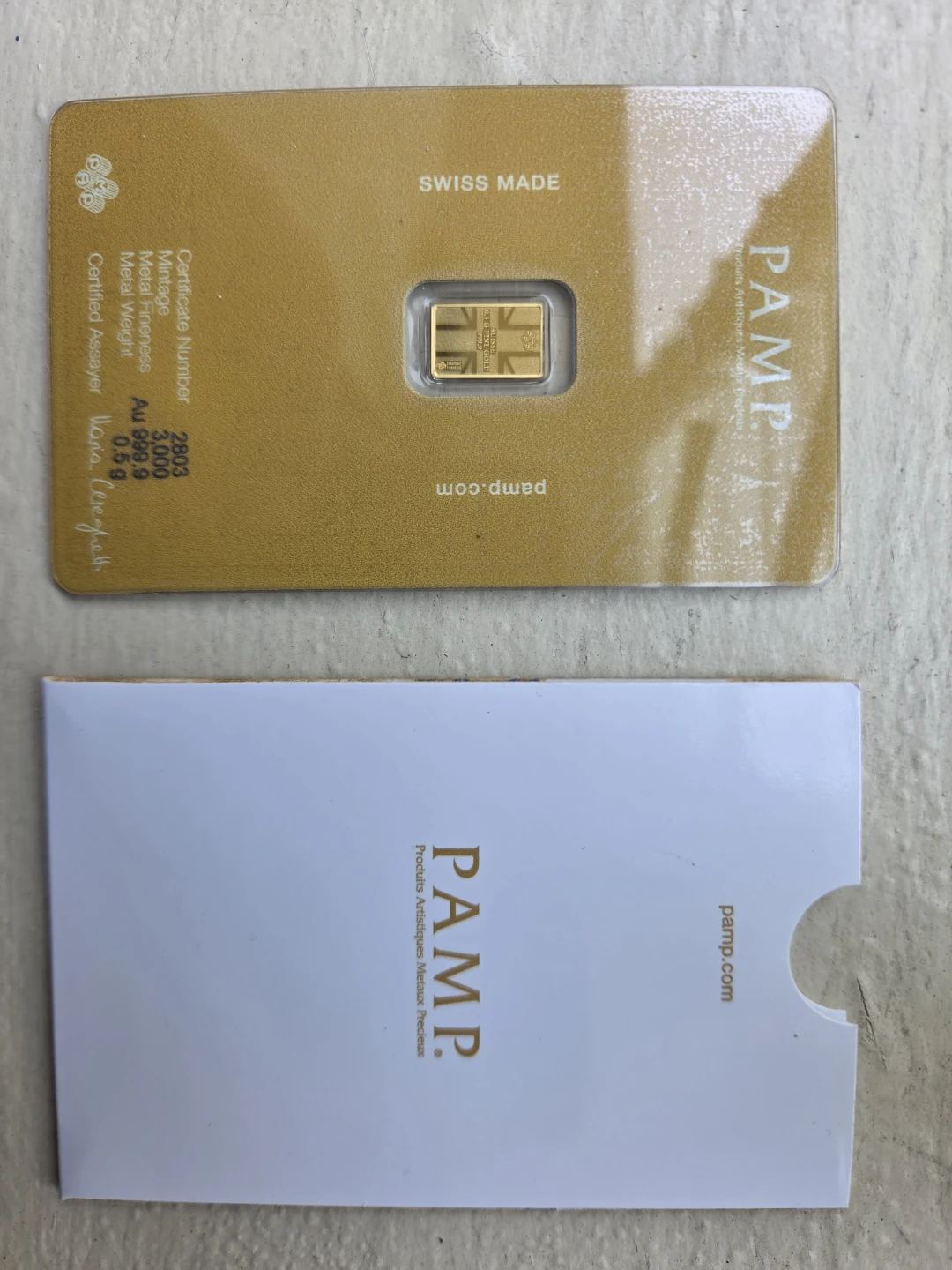 PAMP Suisse 0.5g Pure Gold Bar - Lion of England - photo 3