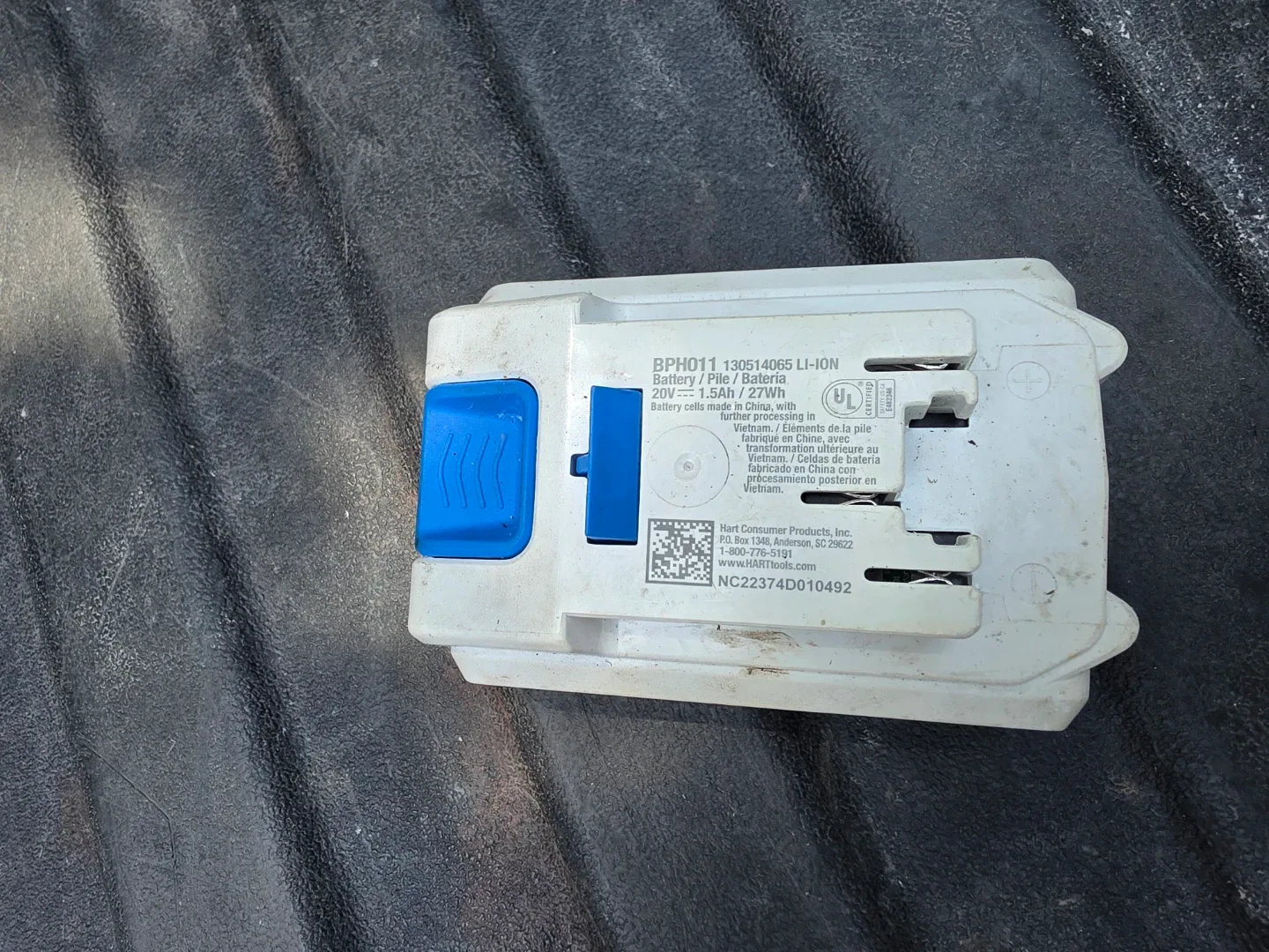 HART 20V 1.5Ah Lithium-Ion Battery BPH011 - photo 2
