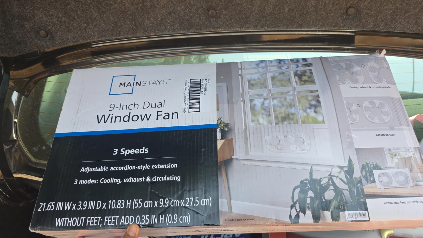 Mainstays 9-Inch Dual Window Fan