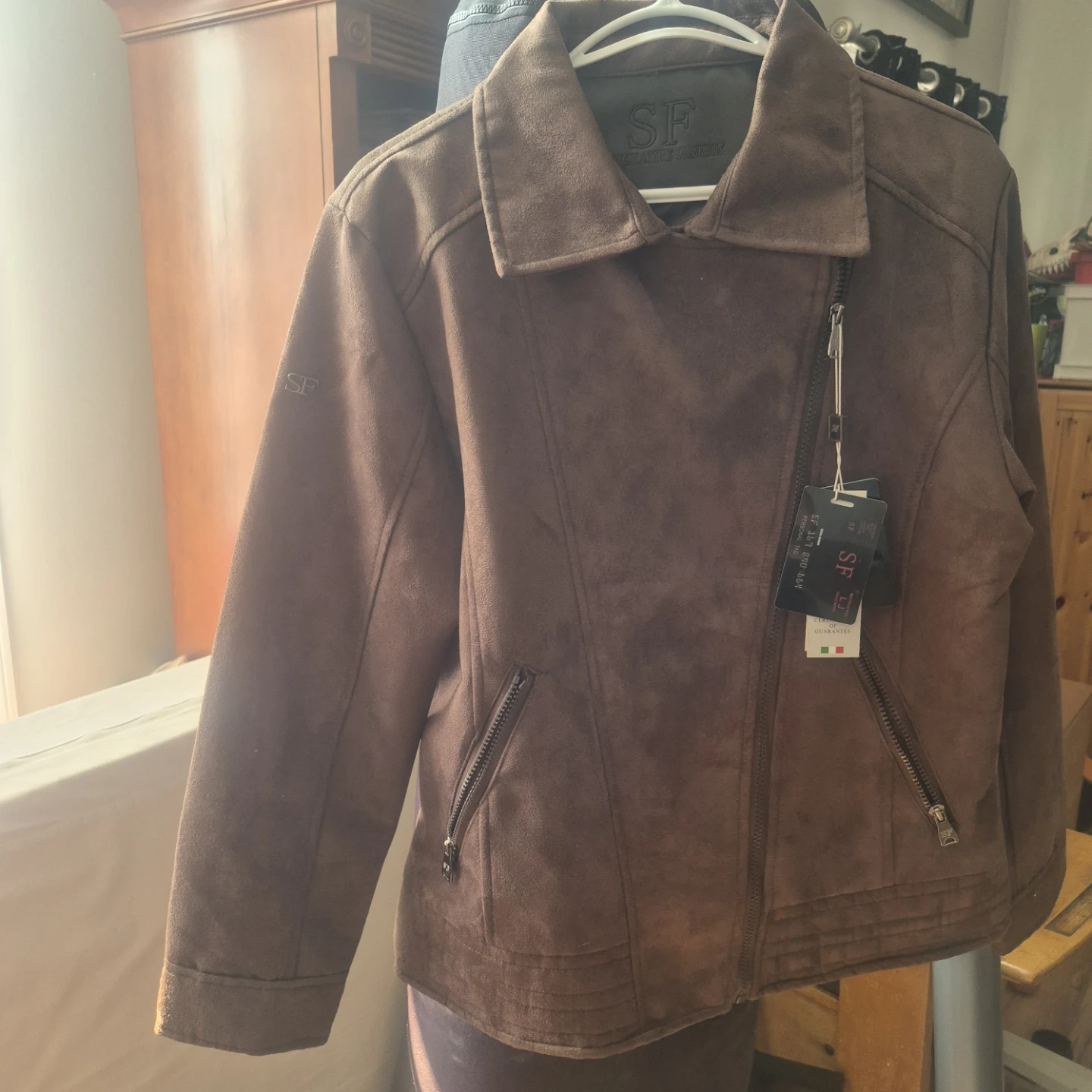 SF Signature Fashion Brown Suede Jacket