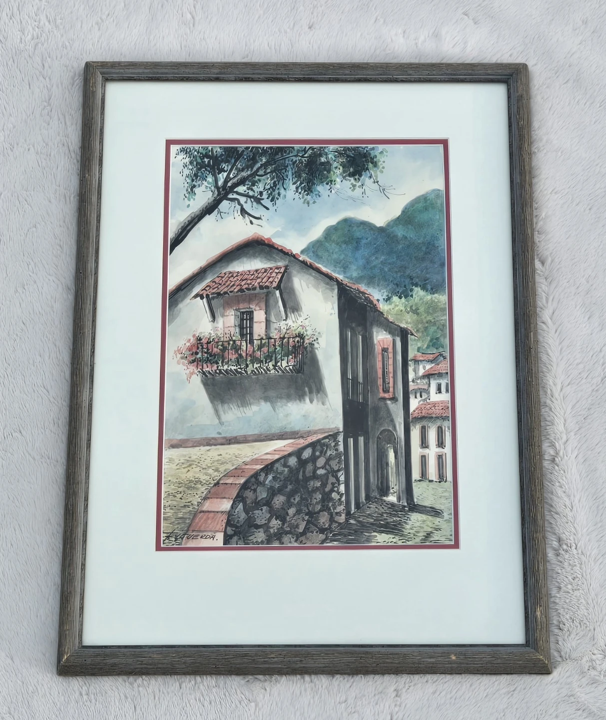 Original Signed Watercolour~Fidel Figueroa - photo 2