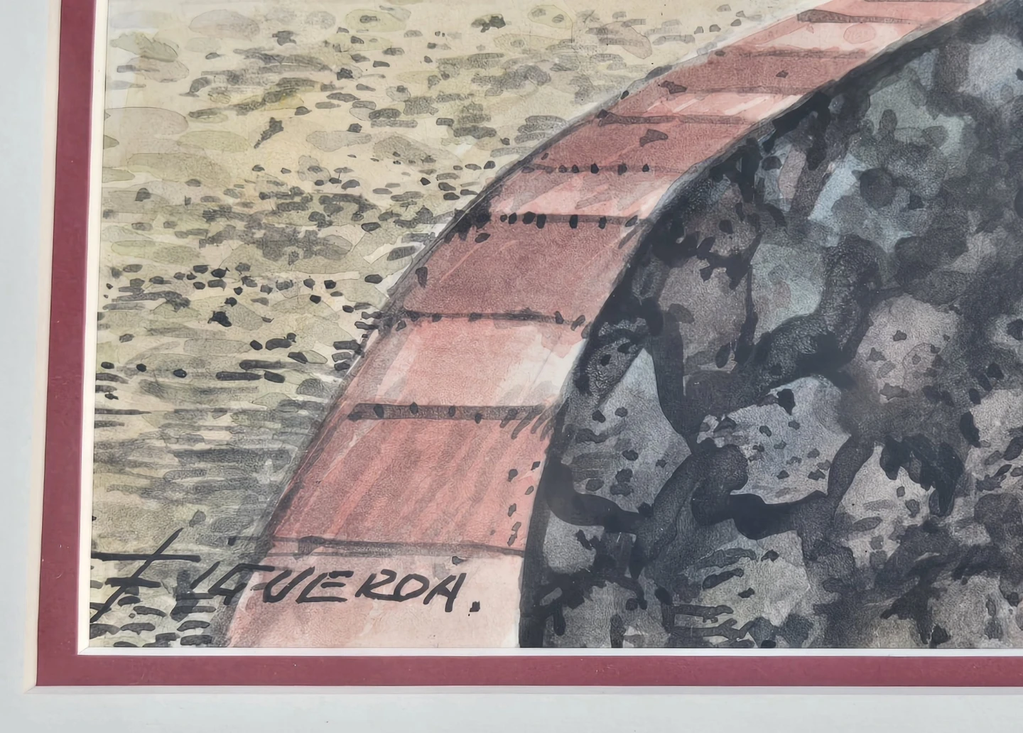 Original Signed Watercolour~Fidel Figueroa - photo 3
