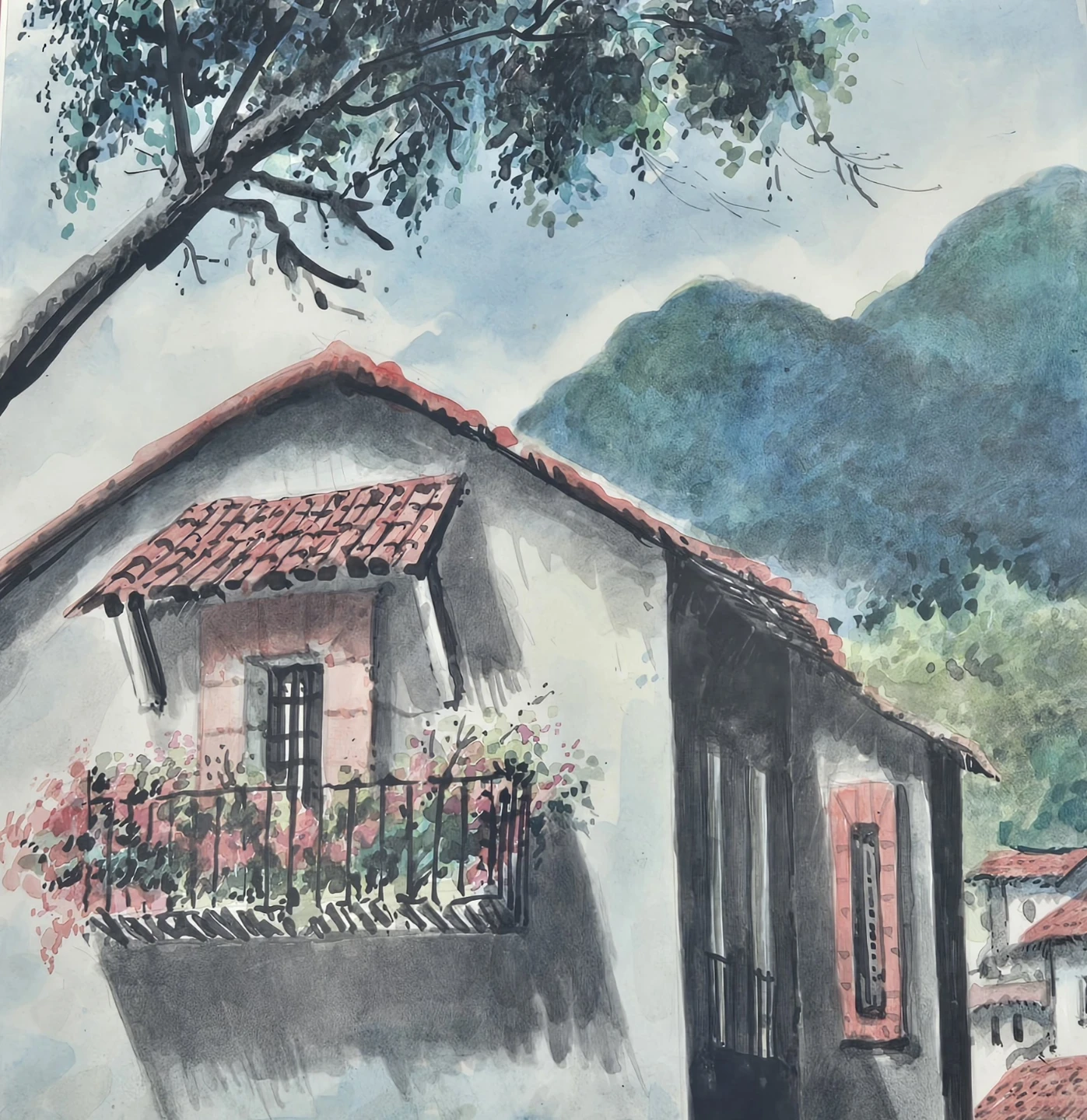 Original Signed Watercolour~Fidel Figueroa - photo 4