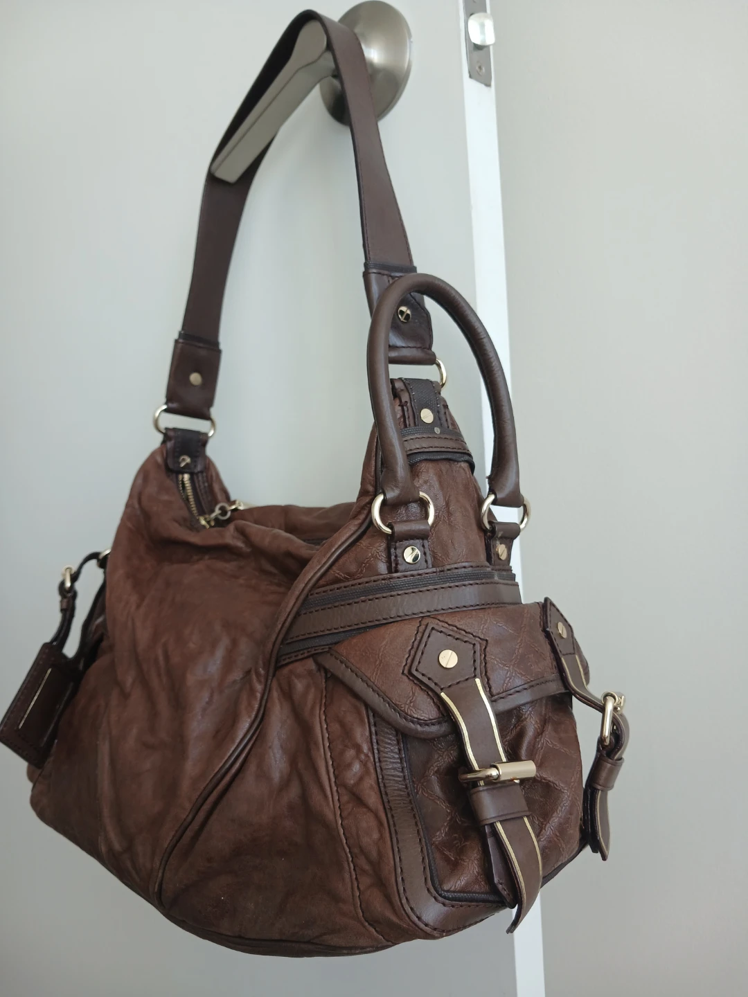 Brown Leather Hobo Bag - photo 3