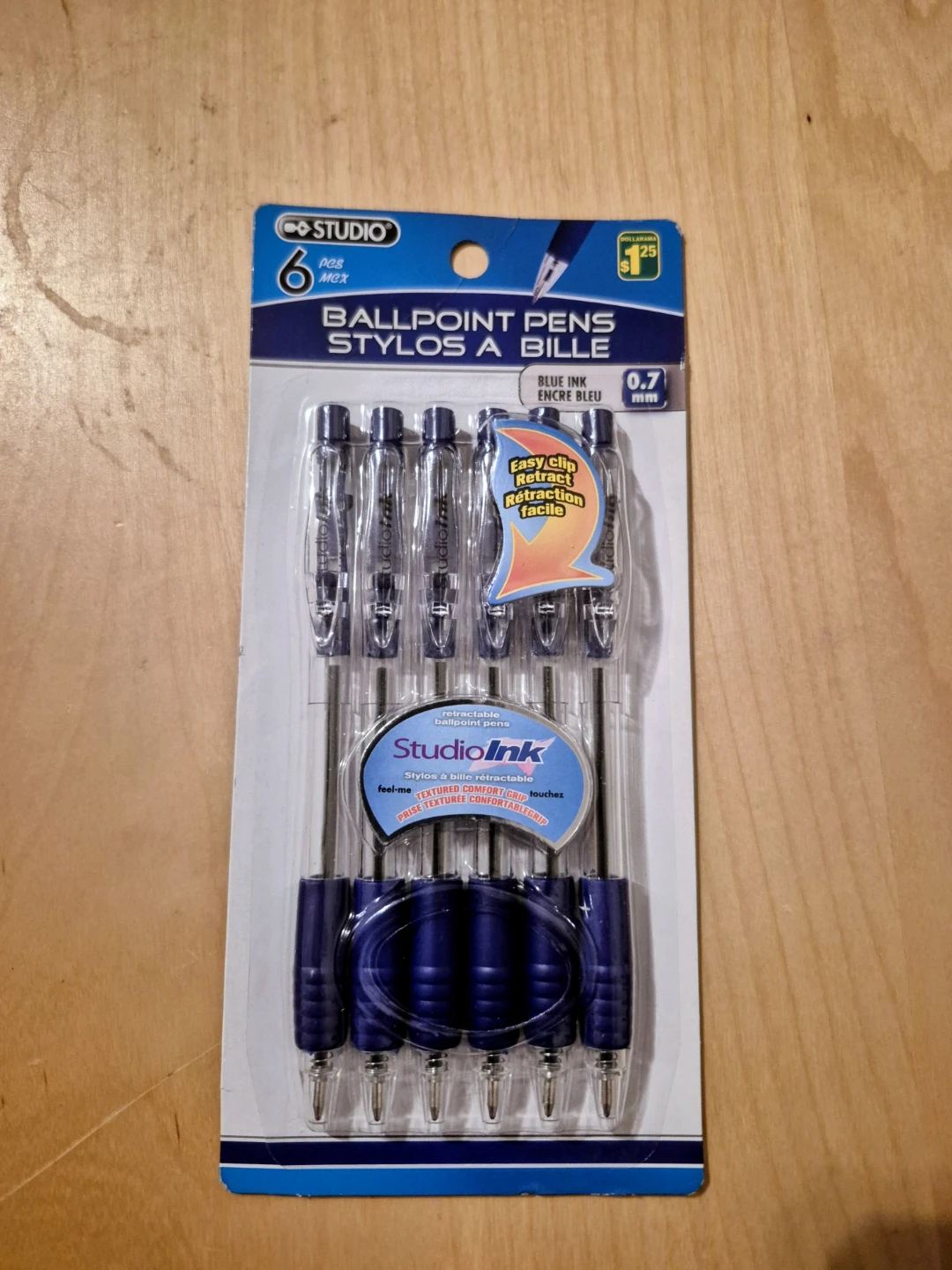 BNIB)Studio 6pk Blue Ink Ballpoint Pens