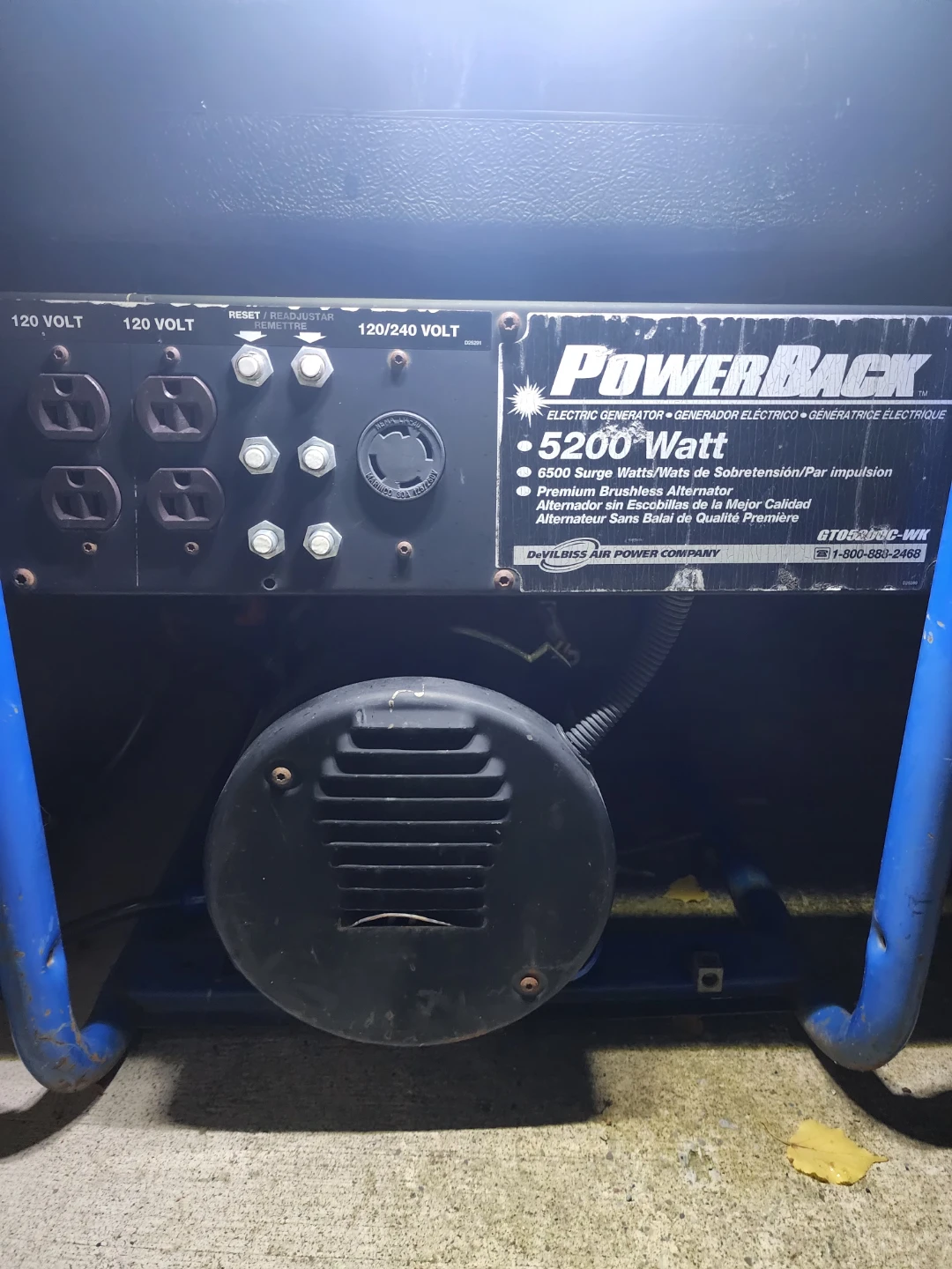 POWERBACK 5200 Watt Electric Generator
