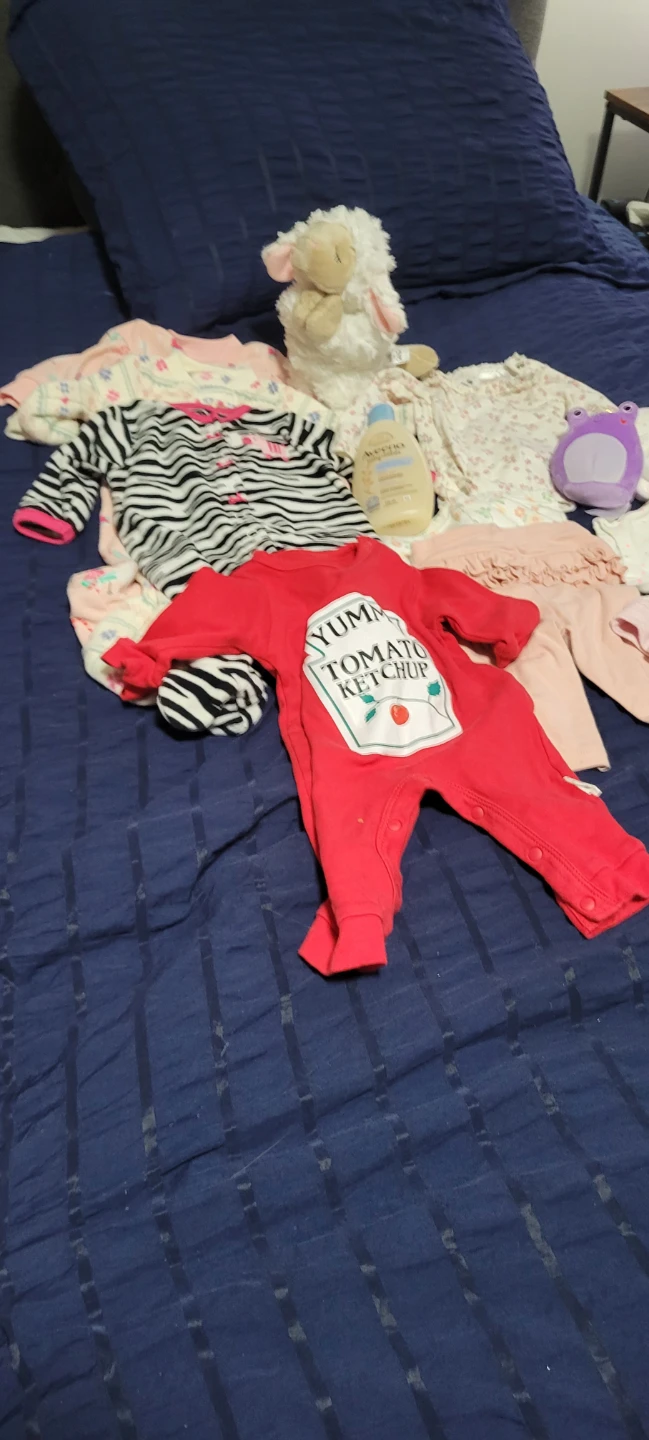 Baby girl clothes and essentials bundle