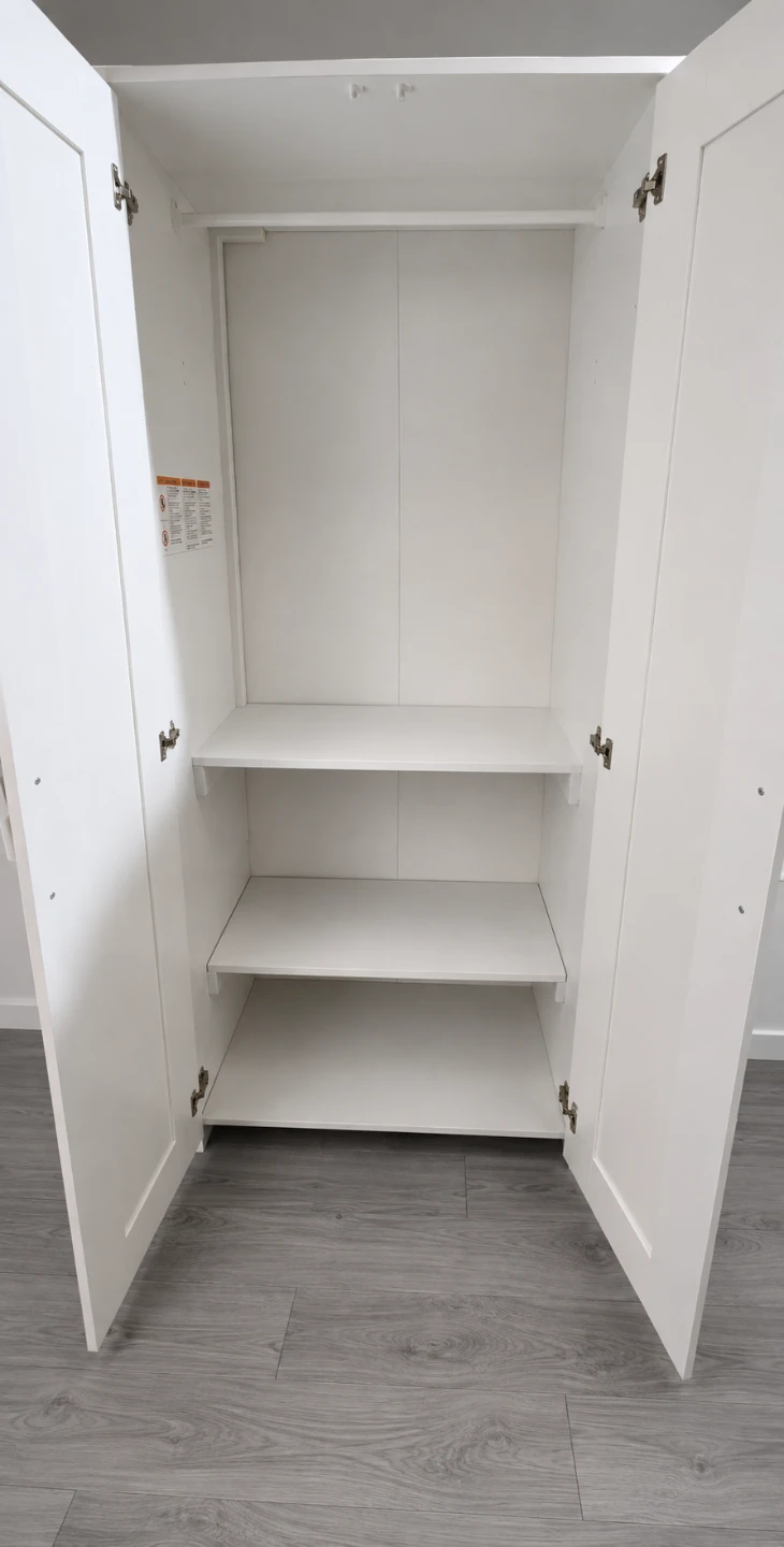 White 3-Door Wardrobe with Mirrors - photo 3