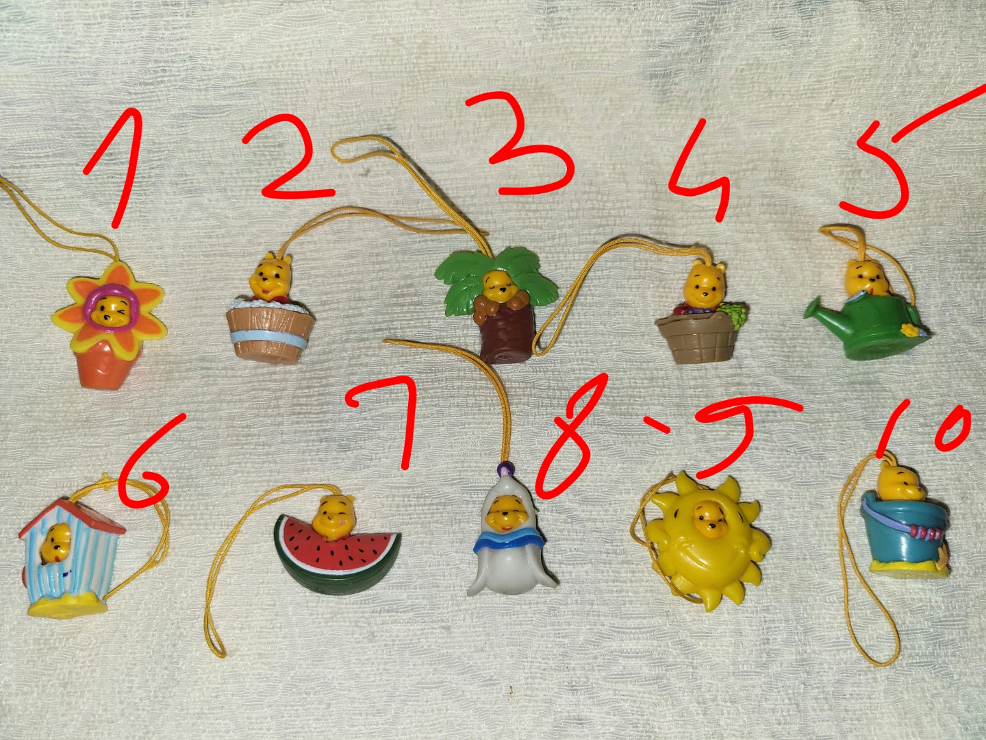 Vintage Disney Peek-A-Pooh Winnie-the-Pooh Charms