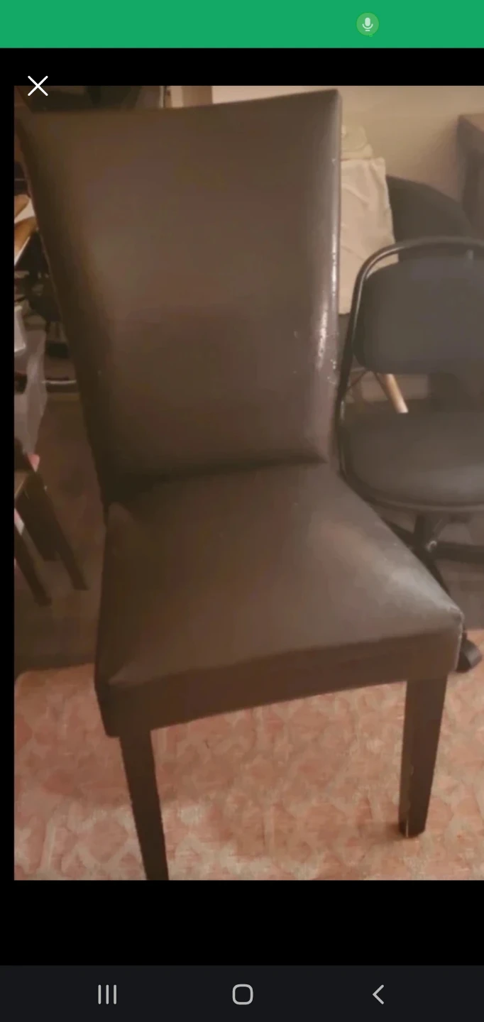 Dark Brown Faux Leather Dining Chair