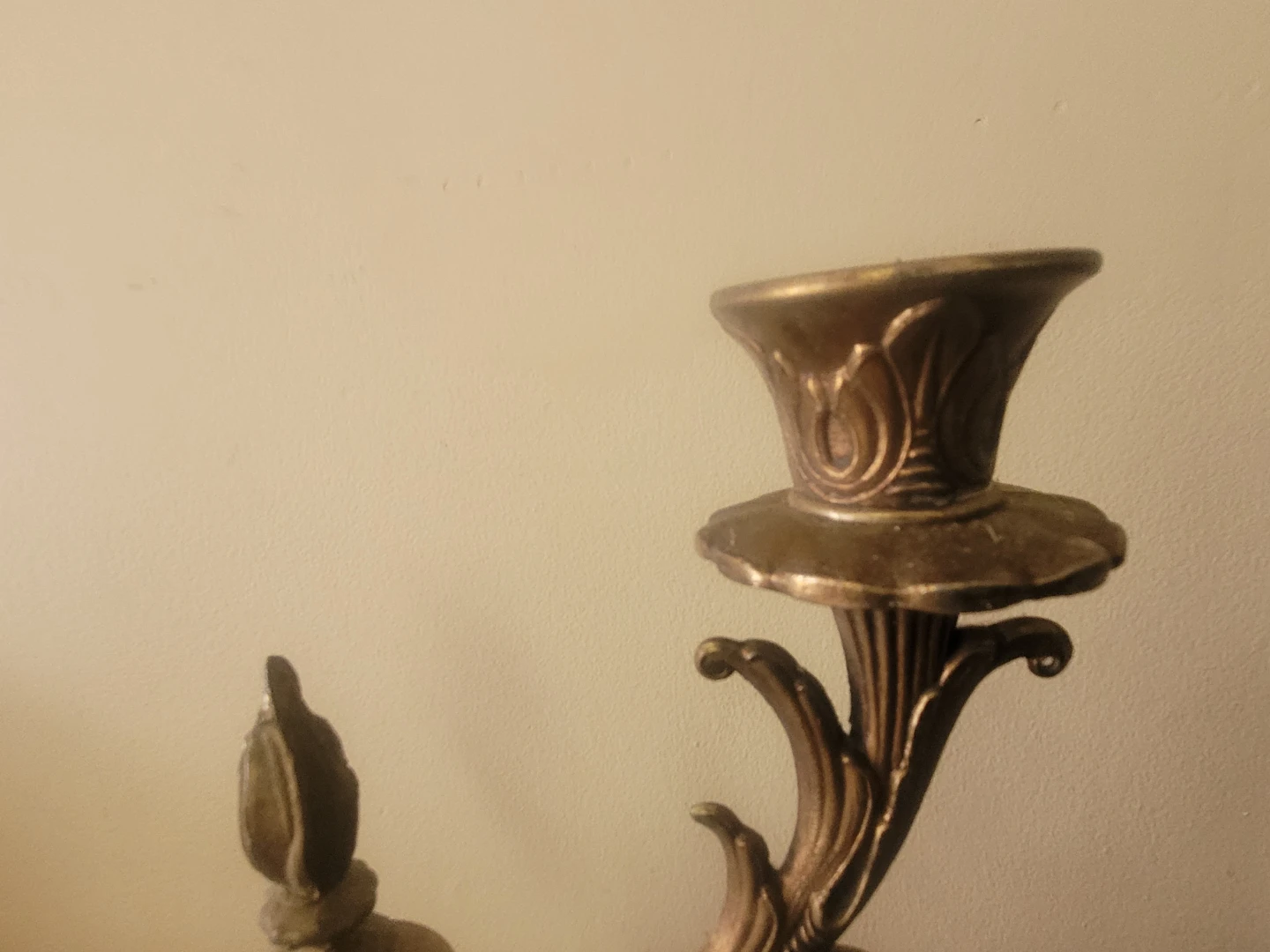 Brass Candelabra with Crystal Accent - photo 4