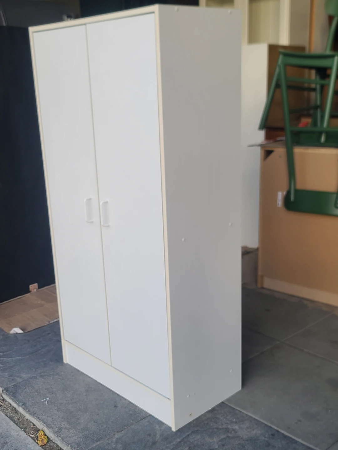 White Two-Door Storage Cabinet - photo 2