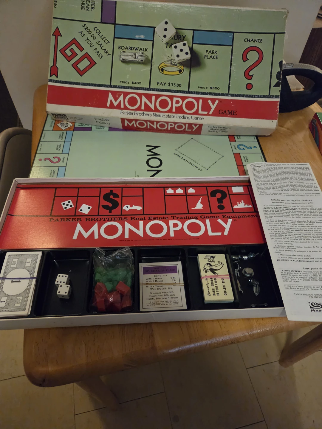 Vintage 1961 monopoly game