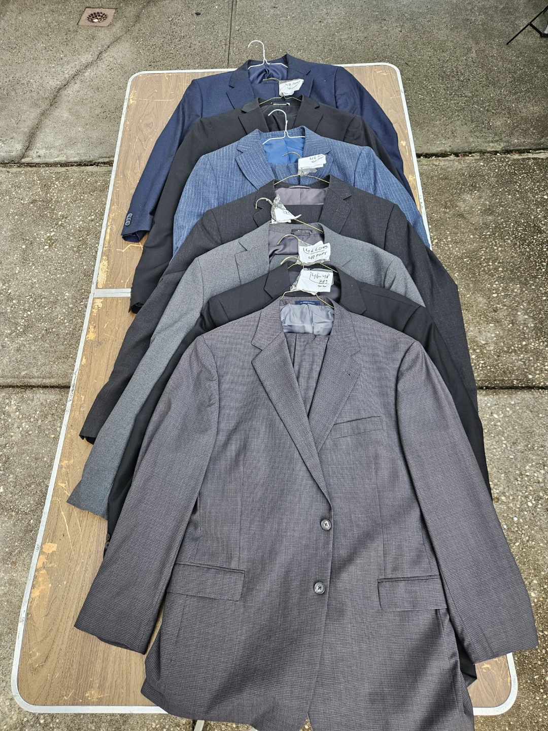 7 used quality suits size 46R 46L