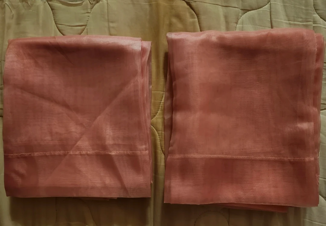 New Set of Pink Sheer Curtains (2 Panels) 84" L - photo 2