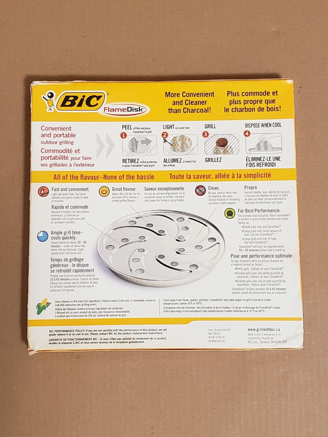 BiC FlameDisk Single Use Grill - photo 2