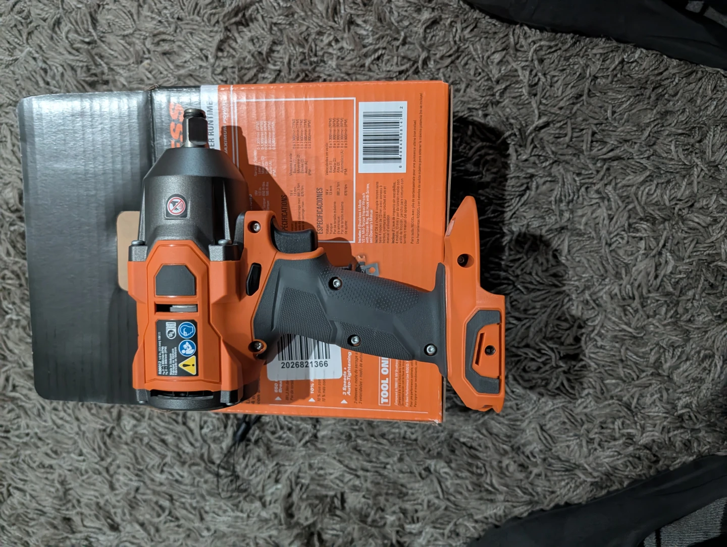 RIDGID 18V Brushless 1/2 inch Impact Wrench R86012 - photo 2