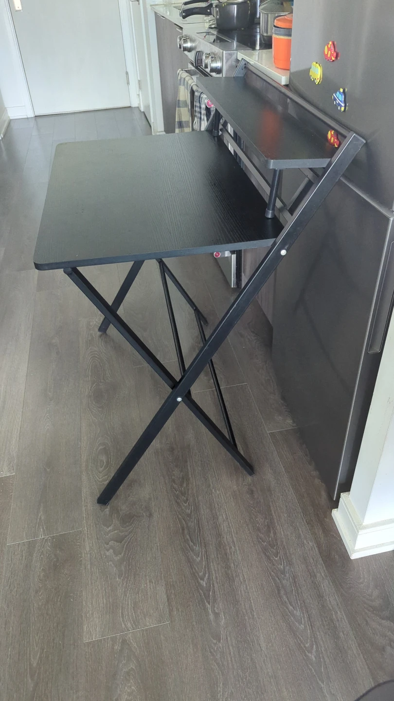 Foldable Desk, Mesh Office Chair,  3-Drawer Storage Unit