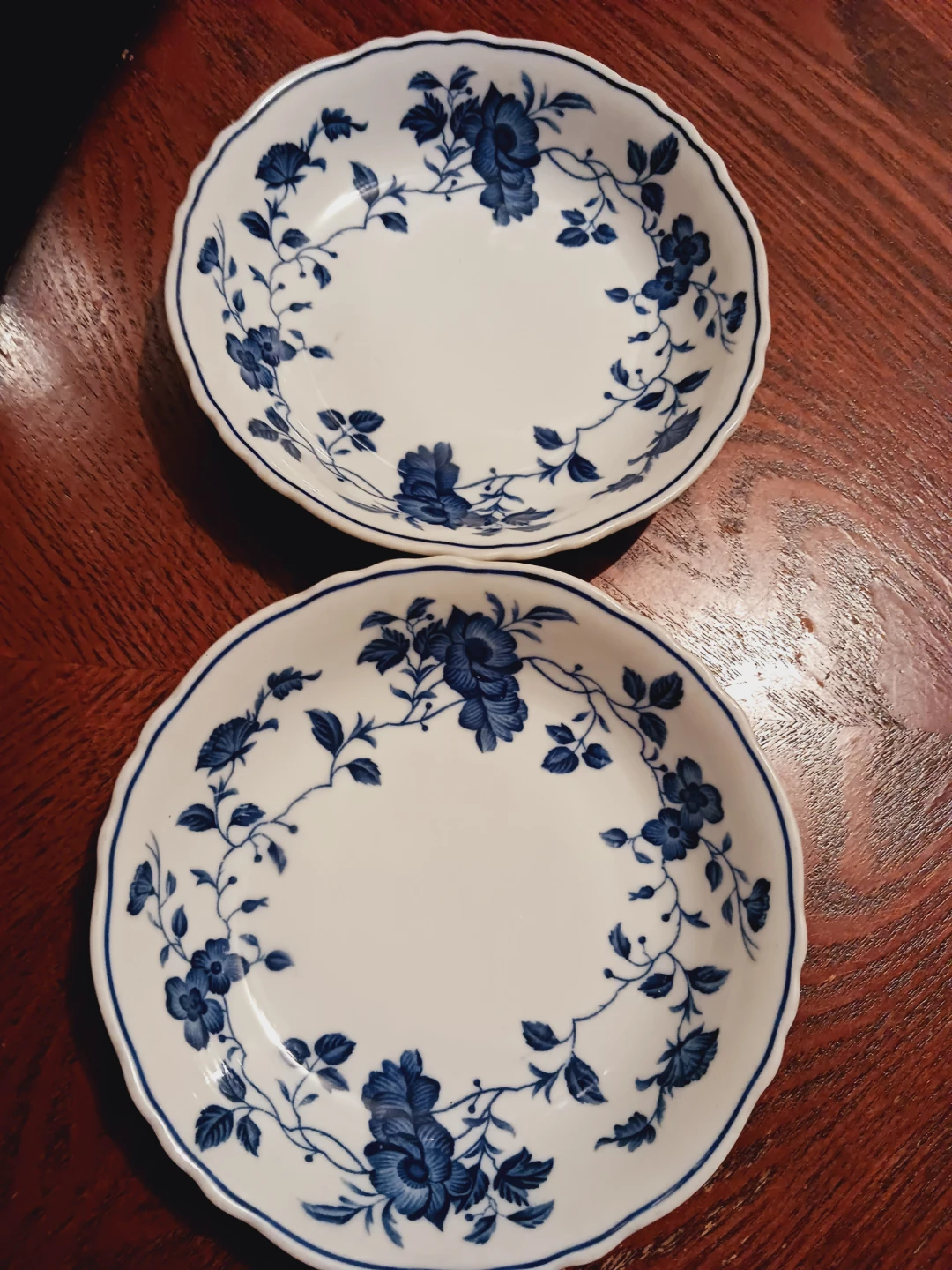 Set of 2 × Royal Meissen Blue Floral Fine China Bowls - photo 3