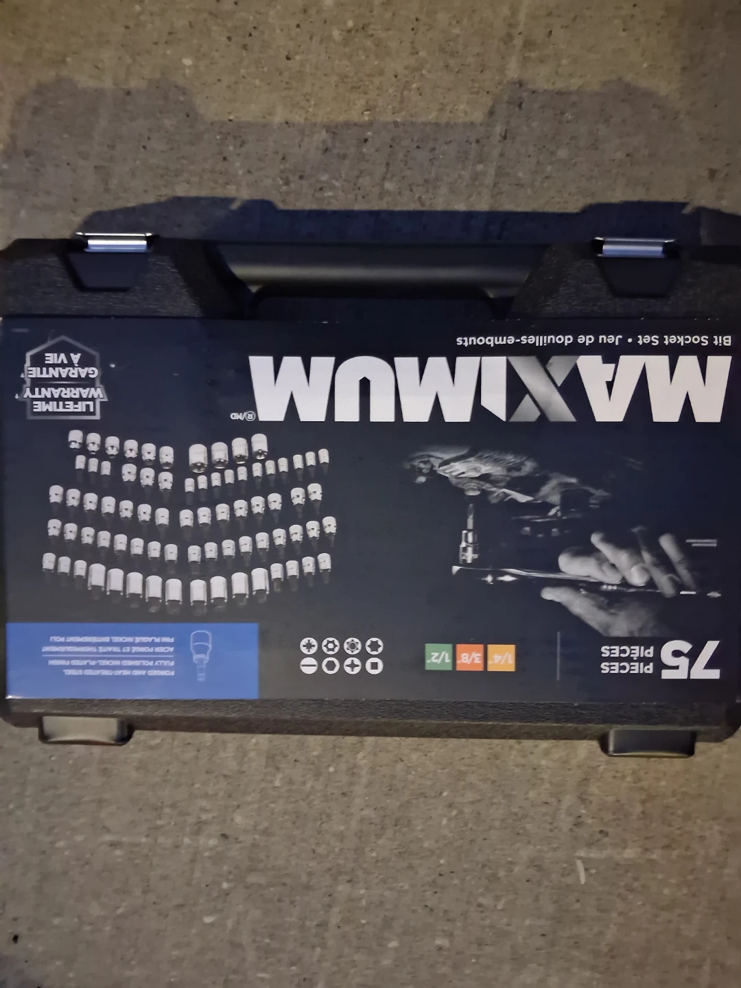 MAXIMUM Professional Grade Bit Socket Set, 75-pc - photo 2