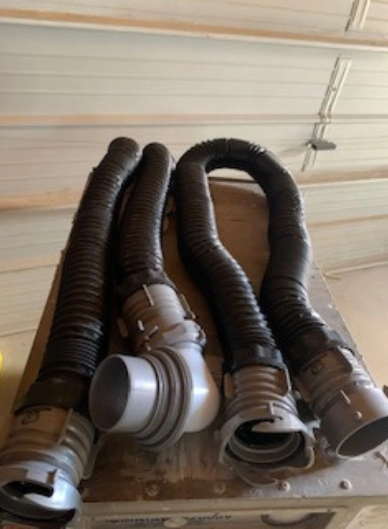 RV sewer hose and supports