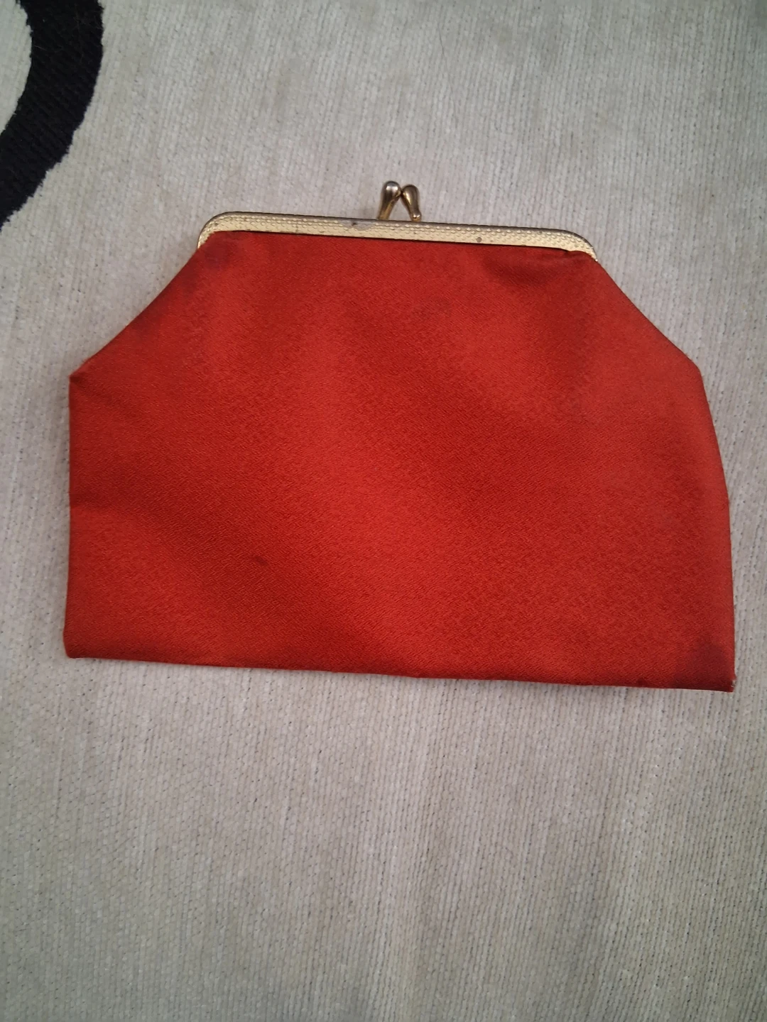 Red Satin Clutch Purse