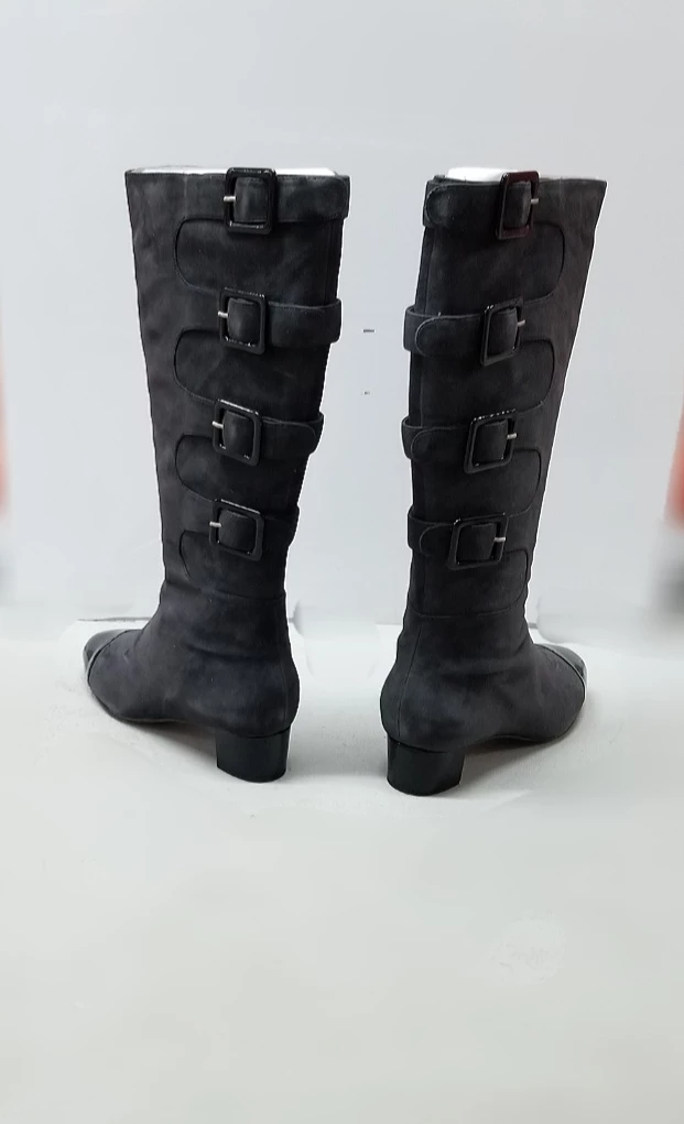 NEW Nine West Women's Gray Suede Buckle Knee-High Boots - photo 4
