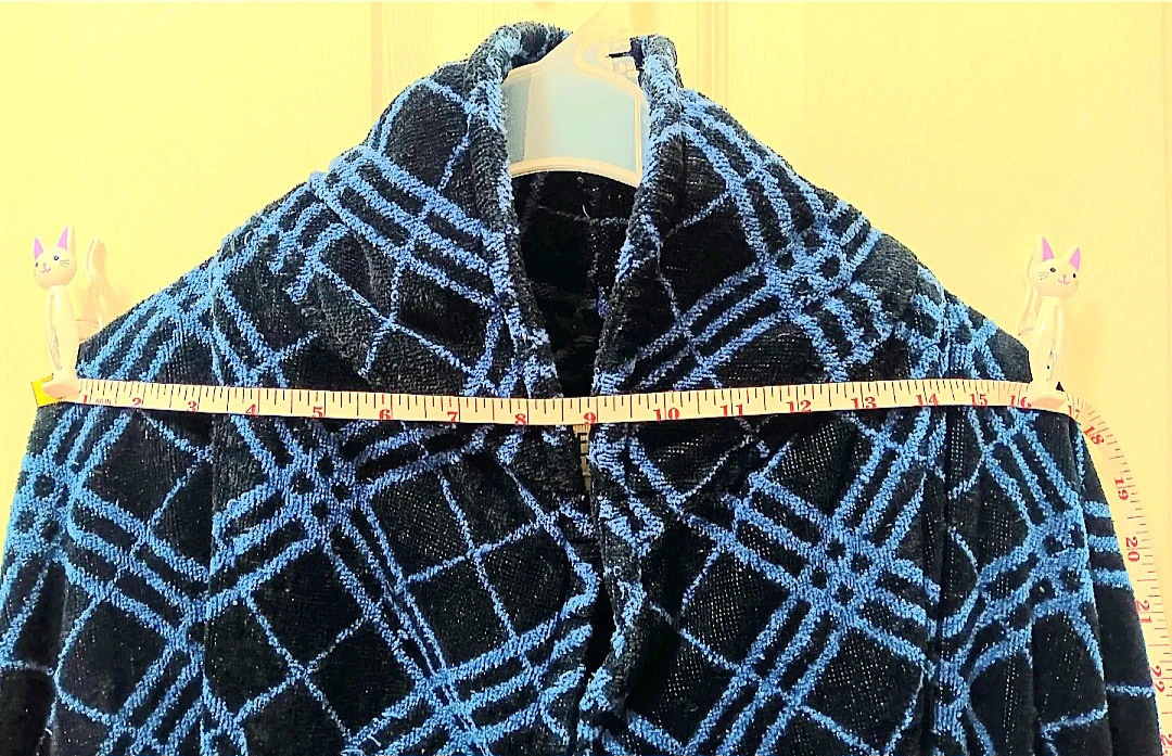 👘Black and Blue Cherokee Bathrobe - Size Large👘 - photo 3