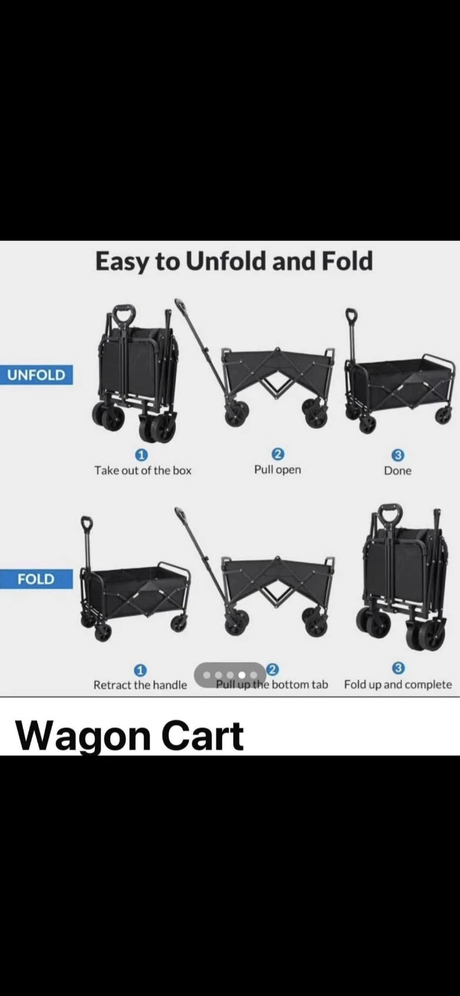 Black Folding Wagon Cart - photo 3