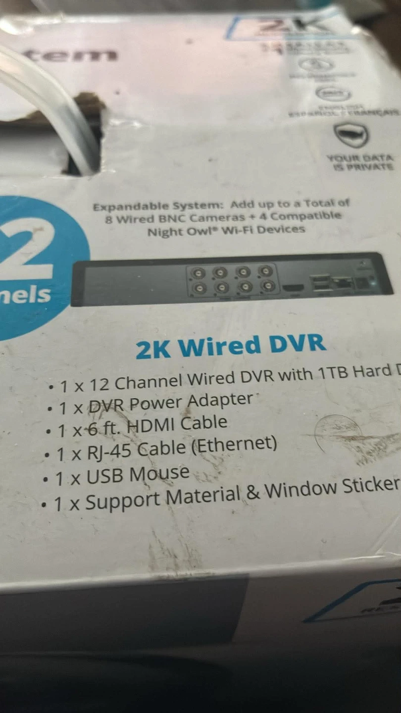 Night Owl 2K Wired Security Camera System with DVR