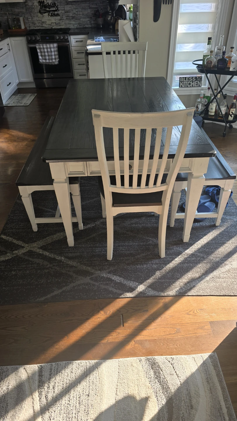 Country Dining Table with Bench and Chairs - photo 3