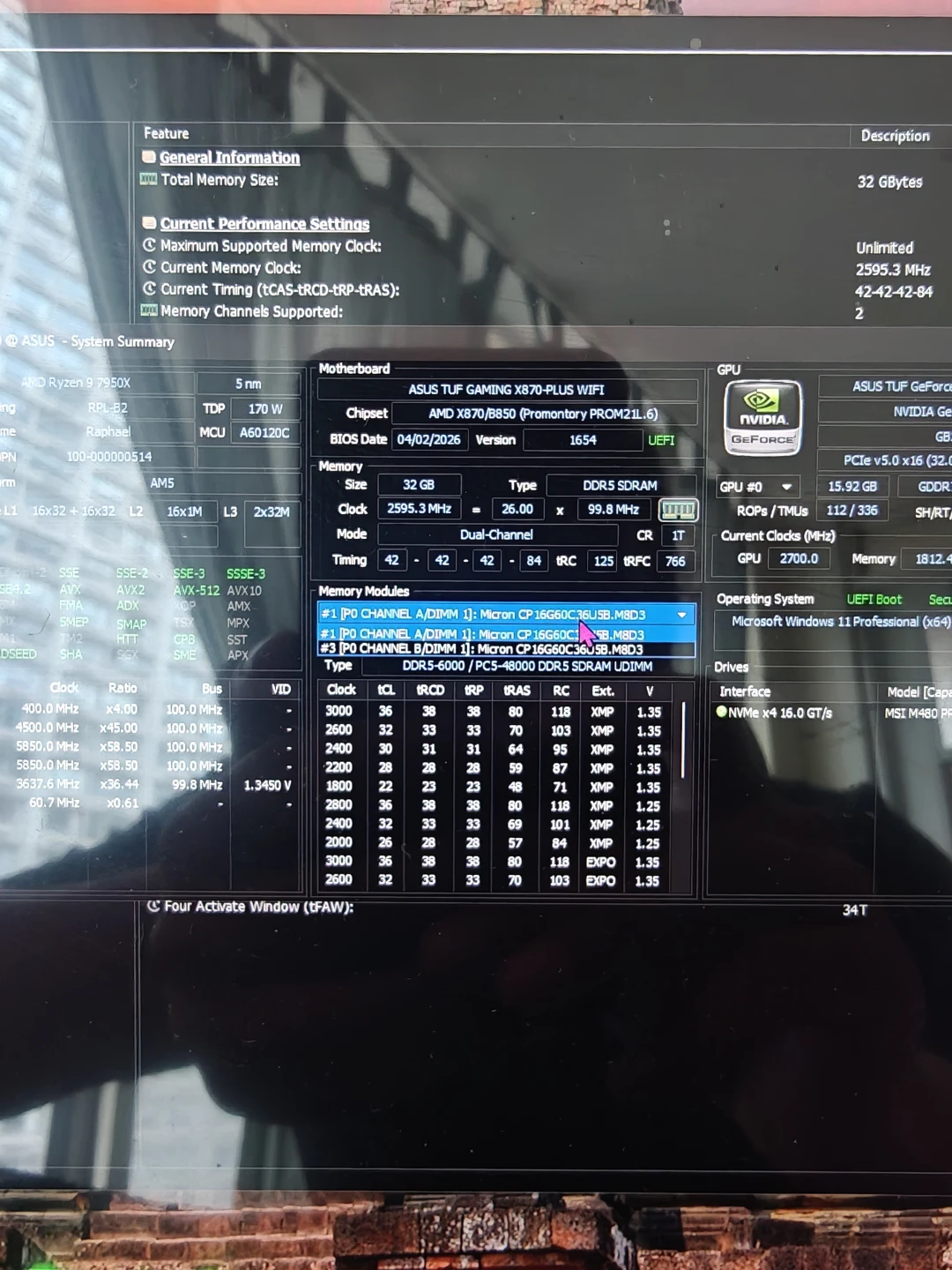 Crucial DDR5 32GB (2x16GB) RAM 4800MHz